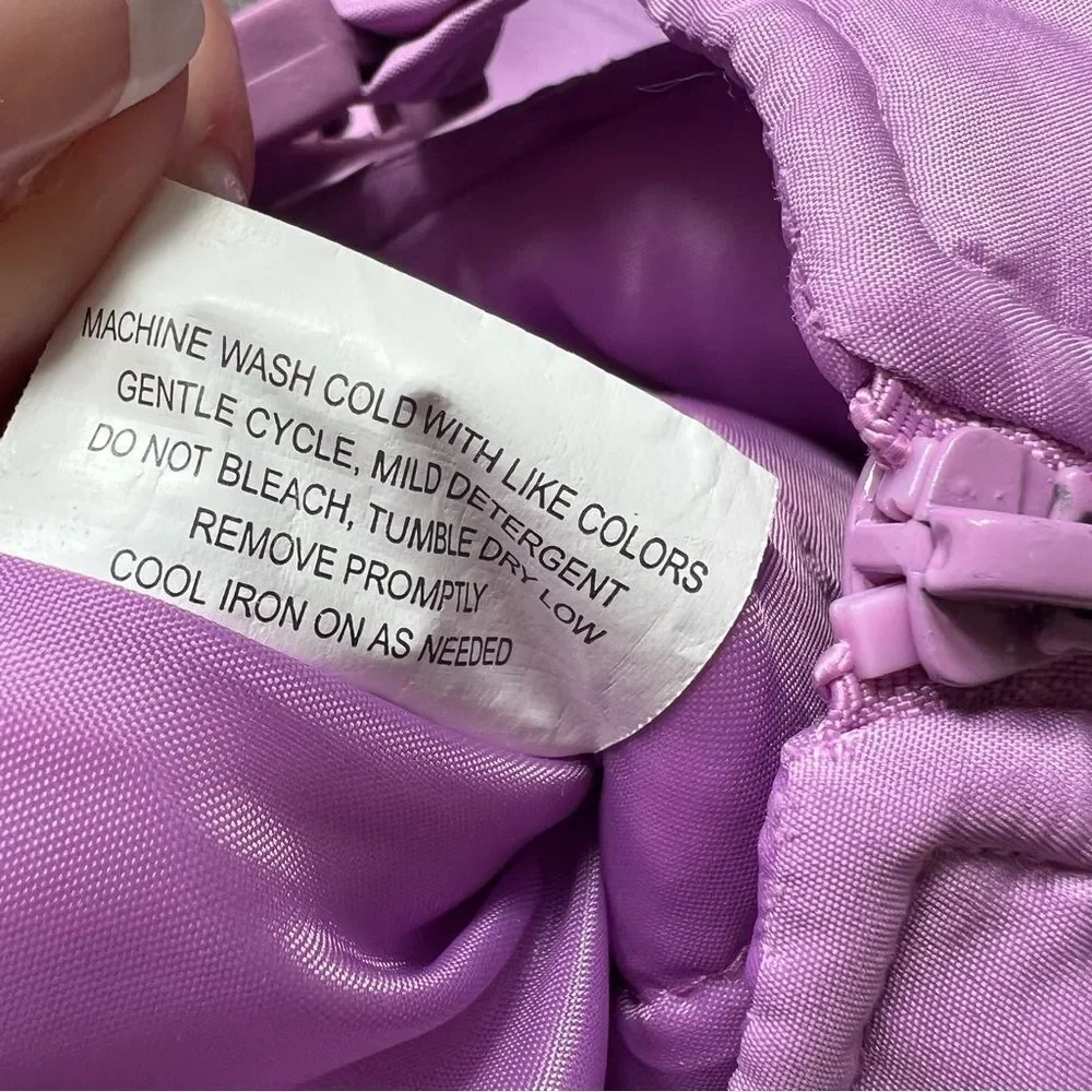 Vintage OshKosh Toddler Girls Snow Pants Bibs Lilac Lavender Size 2T
